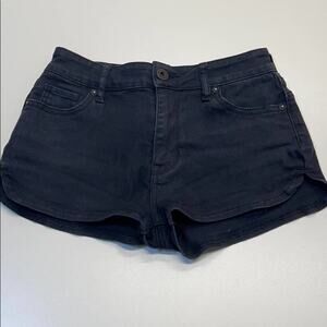 BULLHEAD Super High Rise Black Jean Shorts Size 0